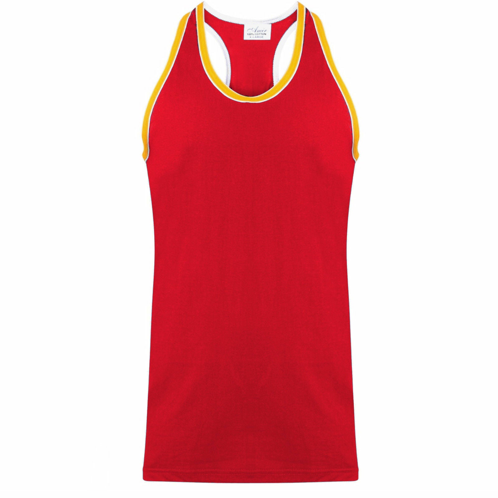 Men’S Sleeveless Muscle Vest Racer Back Gym Tank Top Summer Holiday Big Size 5XL