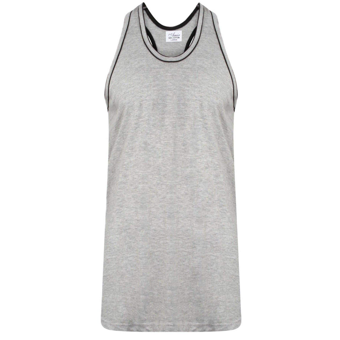 Men’S Sleeveless Muscle Vest Racer Back Gym Tank Top Summer Holiday Big Size 5XL