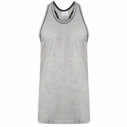 Men’S Sleeveless Muscle Vest Racer Back Gym Tank Top Summer Holiday Big Size 5XL