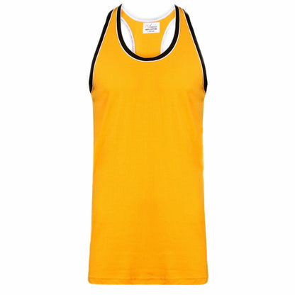 Men’S Sleeveless Muscle Vest Racer Back Gym Tank Top Summer Holiday Big Size 5XL