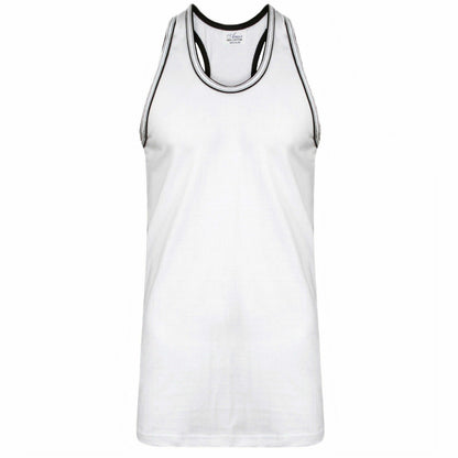 Men’S Sleeveless Muscle Vest Racer Back Gym Tank Top Summer Holiday Big Size 5XL