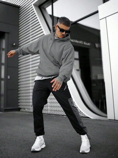 Men'S Fashionable Solid Color Hoodie