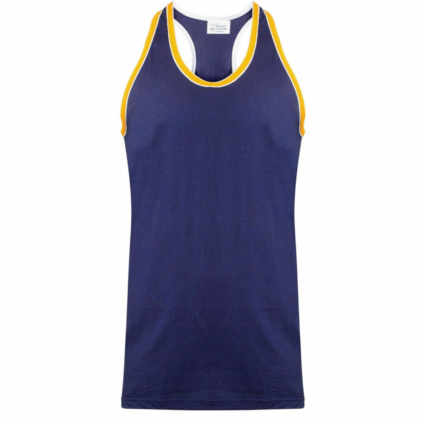 Men’S Sleeveless Muscle Vest Racer Back Gym Tank Top Summer Holiday Big Size 5XL
