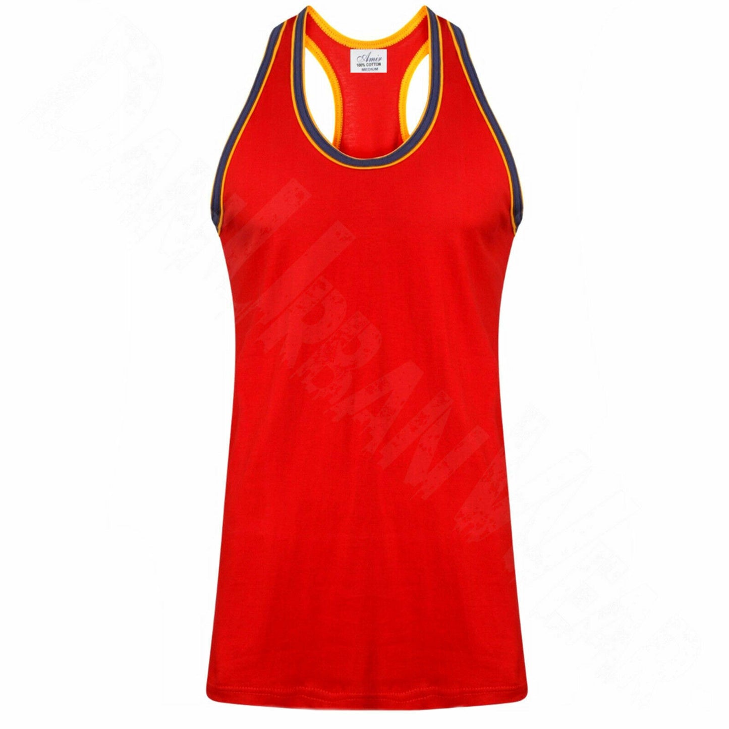 Men’S Sleeveless Muscle Vest Racer Back Gym Tank Top Summer Holiday Big Size 5XL